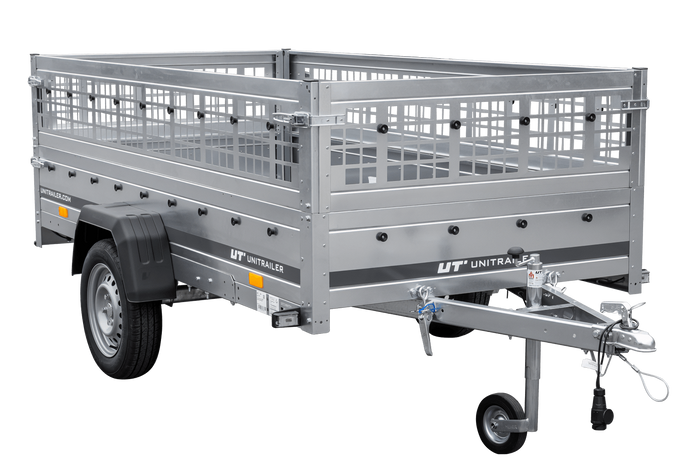 Przyczepka jednoosiowa 264x125 UNITRAILER GARDEN 264 KIPP z burtami siatkowymi