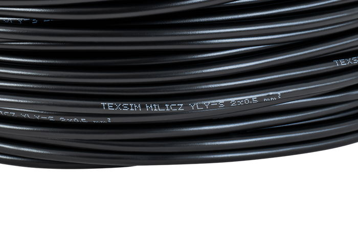 Przewód elektryczny TEXSIM YLY-S 2x0,5 dwużyłowy - 1m