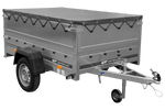 Przyczepka lekka 200x125 UNITRAILER GARDEN 201 KIPP z burtami BIS i pokrowcem szarym