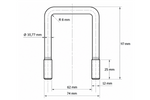 Cybant kwadratowy DROMET typ C obejma M12 62×117mm