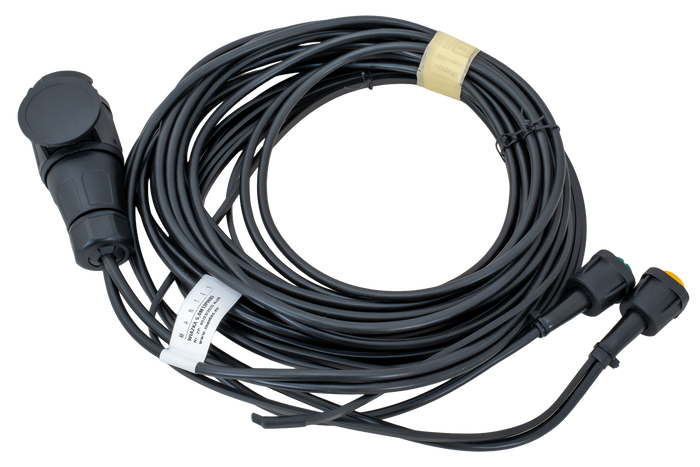 Instalacja elektryczna MANTES wiązka przyczepy lawety 5m wtyczka 13 PIN bajonety 2x 5 PIN