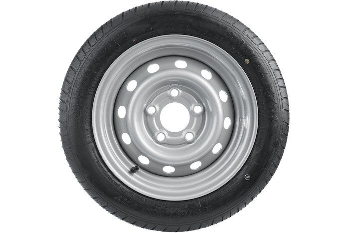 Komplet dwóch kół wzmacnianych do przyczepy OPONA LINGLONG 195/50 R13C 104/101N FELGA UNITRAILER 5.5Jx13"H2 5x112 ET:30