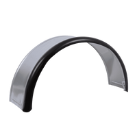 Błotnik do przyczepy 13-15" DOMAR DK7110 nadkole 820/240mm metalowy z gumową krawędzią