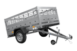 Przyczepka jednoosiowa 200x125 UNITRAILER GARDEN 201 KIPP z burtami siatkowymi