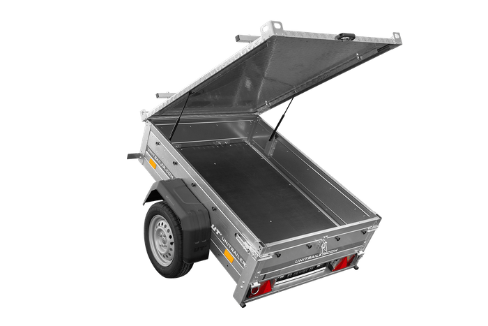 Przyczepka jednoosiowa 150x106 UNITRAILER GARDEN 150 KIPP z pokrywą aluminiową