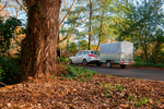 Przyczepka samochodowa 230x125 UNITRAILER GARDEN 230 KIPP z burtami BIS, stelażem H-800 i pokrowcem szarym