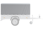 Pokrowiec na stelaż h-800 UNITRAILER plandeka do przyczepy 200x106cm GARDEN 200 KIPP