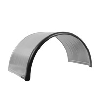 Błotnik bliźniak do przyczepy 17,5-19,5" DOMAR DK7140 nadkole 1000/500mm metalowy z gumową krawędzią