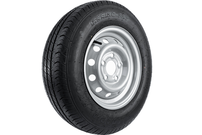 Komplet dwóch kół wzmacnianych do przyczepy OPONY LINGLONG 165/80 R13C 96/94N FELGI UNITRAILER 4.5Jx13"H2 5x112 ET:30