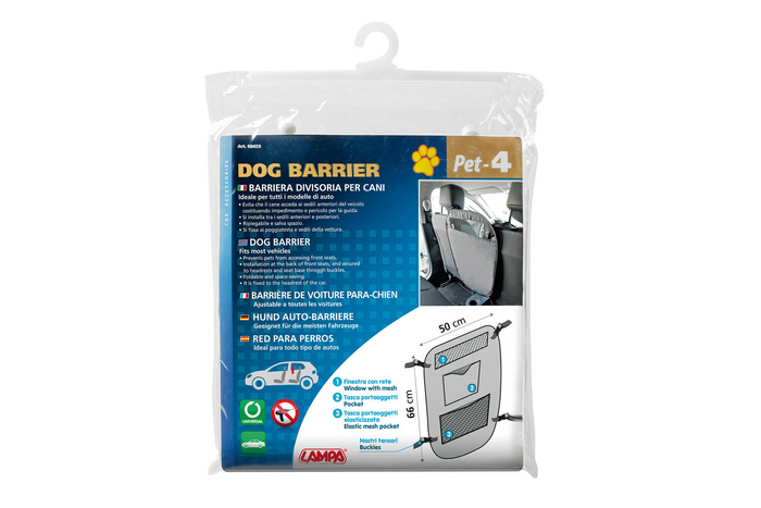 Przegroda dla psa LAMPA PET-4 bariera mocowana do przednich foteli 50x66cm